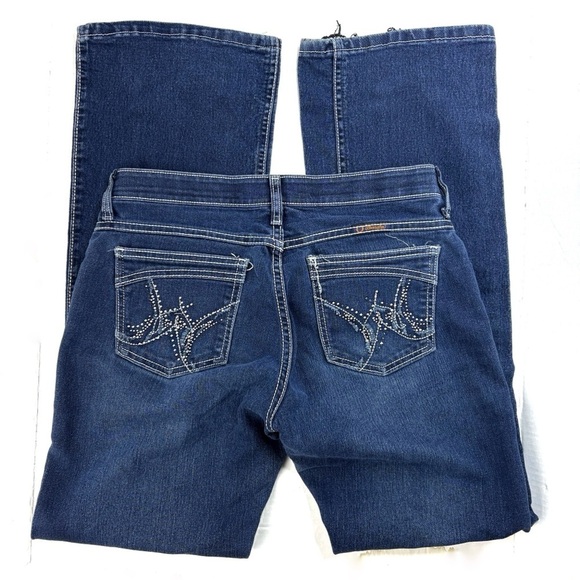 Wrangler Shiloh No Gap Waist Silver Studded Bootcut Jeans - Picture 1 of 4